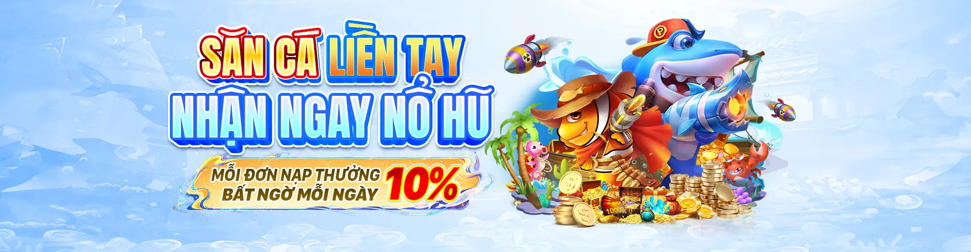 Bối cảnh đại dương sống động của trò chơi bắn cá